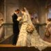 Wedding backdrop background illustration design, couple in love, marriage, bride