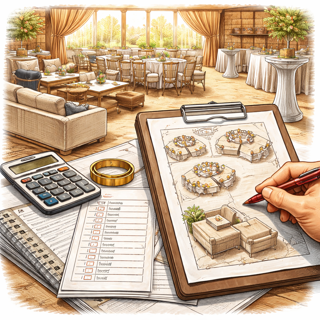 Cómo calcular correctamente el mobiliario según el número de invitados